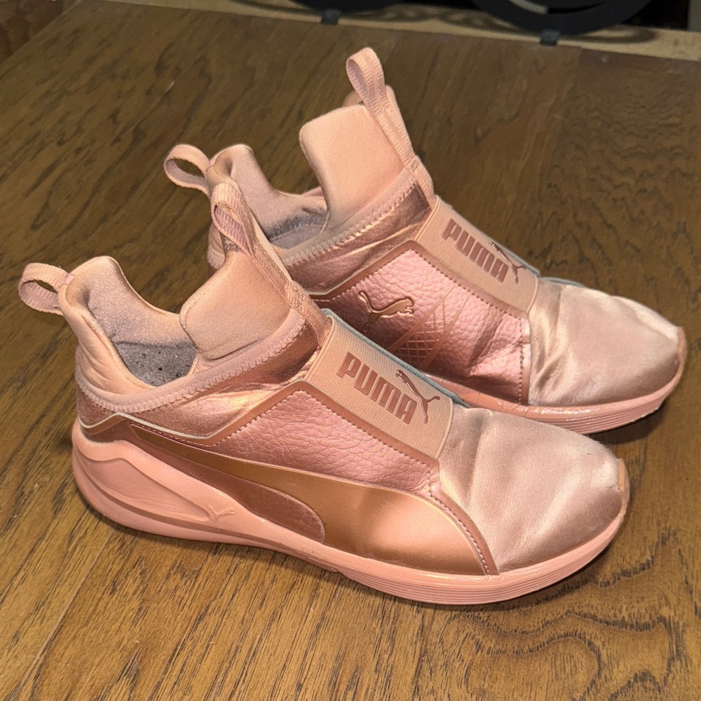 Puma Metallic Pink Slip-On Sneakers